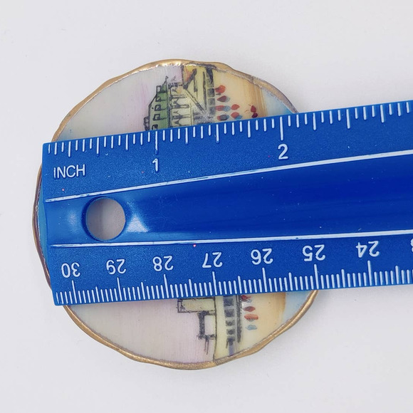 Vintage Atlantic City New Jersey Miniature Tea Cup Saucer Plate Set Souvenir 80s - Picture 8 of 9